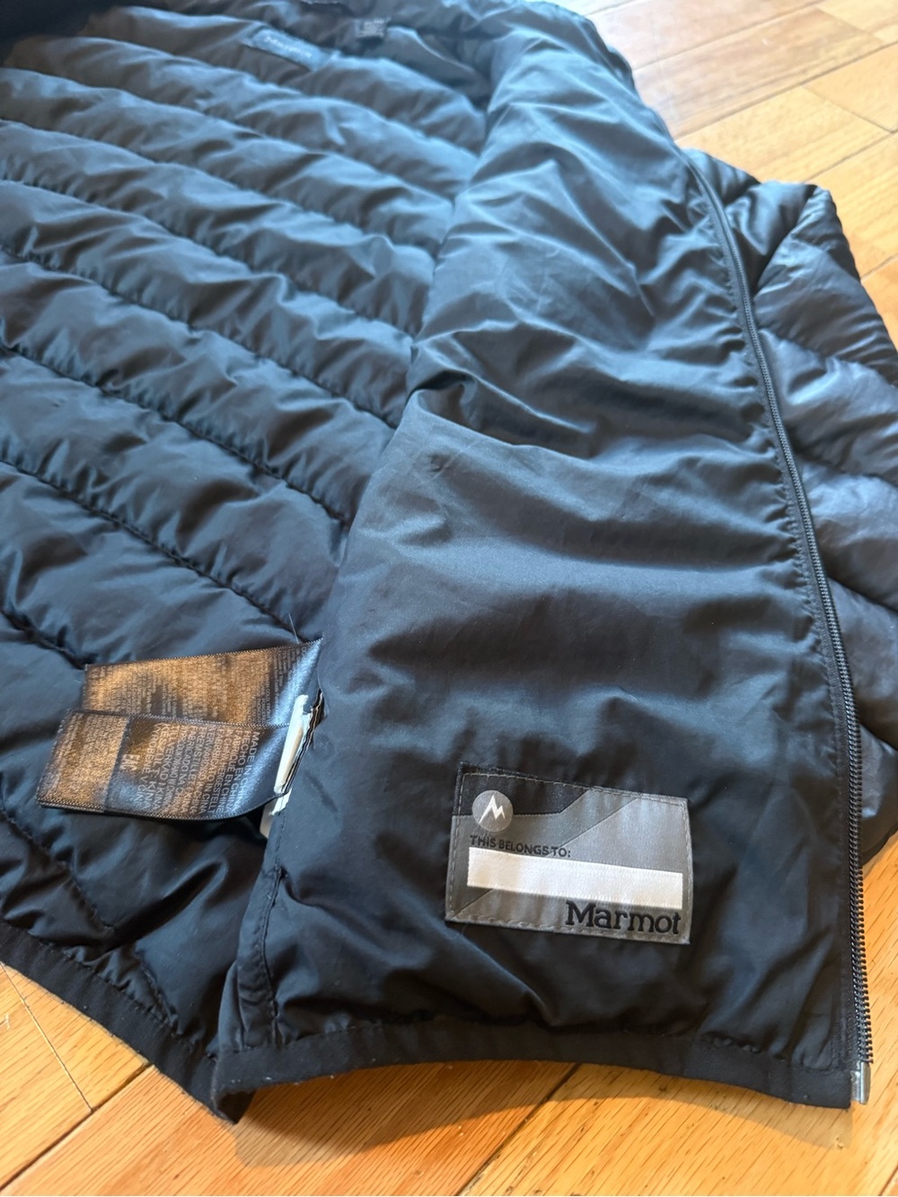 Marmot Youth Boys Size XL Black 600-Fill Down Quilted Puffer Jacket - Picture 7 of 16